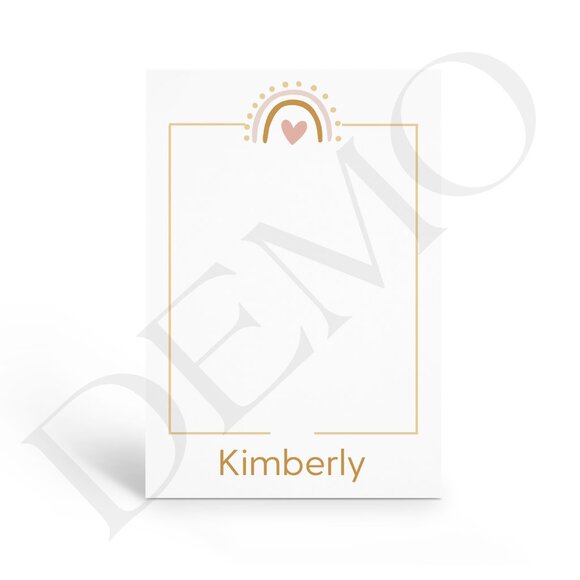 Boho Rainbow Thank You Note Cards with Your Name - Picture 2 of 5